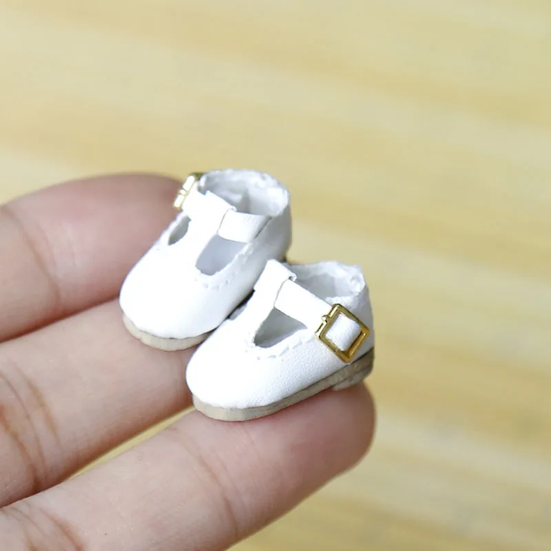4 only shoes Ob11 детская обувь универсальная с базовым Т-образным японским маленьким кожаным туфлями и 1/12 BJD куклы аксессуары - Цвет: 4 only shoes