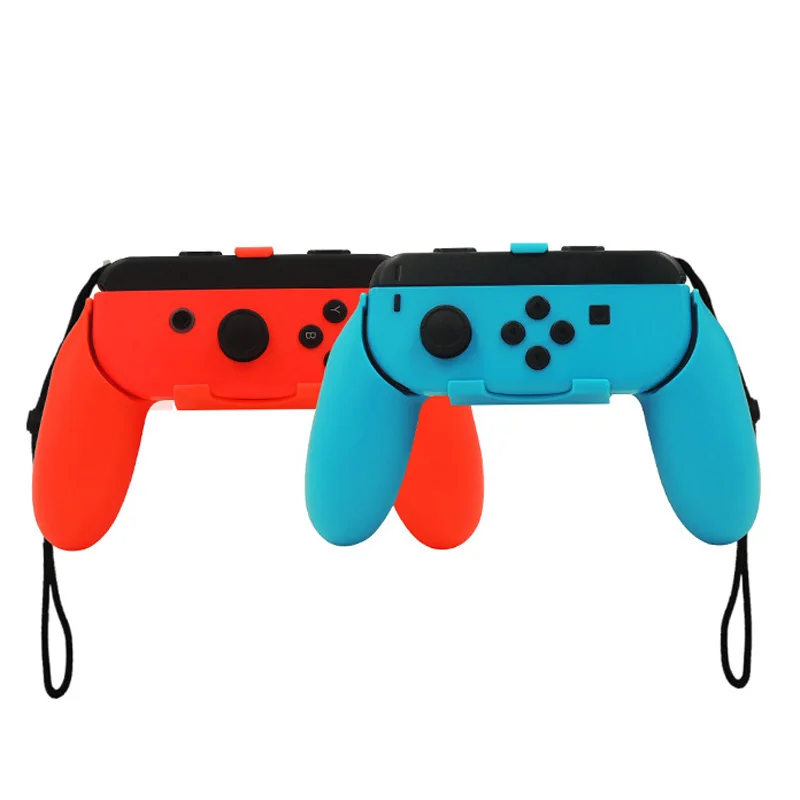 New LR Left +Right Easy Installation Gamepad Joy con Grip Handle Holder for Nintendo Switch Joy-Con Controller Black Blue-Red