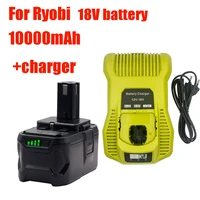 replace original ryobi power tool 18v 10000mah lithium ion battery compatible with bpl1820 p108 p109 p106 p105 p104 p103 rb18l50