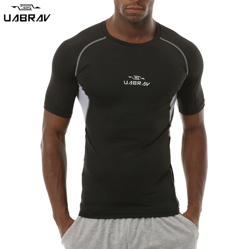 Спортивная футболка для спортзала мужские компрессионные рубашки Рашгард с