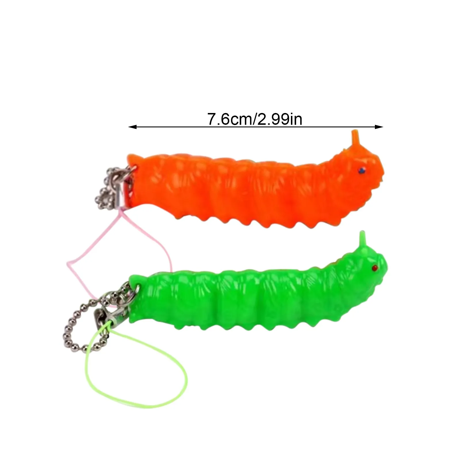 

2 Pack Edamame Keychain Fidget Toys - S Queeze-a-Bean Puchi Puti Mugen Keyring