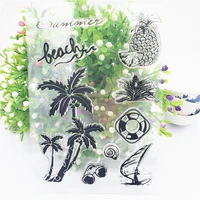 beach tree clear stamps silicone seal for diy scrapbooking card making photo album cards decoration crafts new rubber stamps