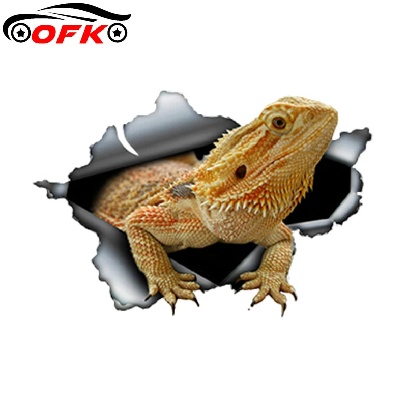 

Bearded Dragon Car Sticker Torn Metal Personalized Cool Decal Laptop Motorcycle Auto Accessories Decoration PVC,13cm*8cm