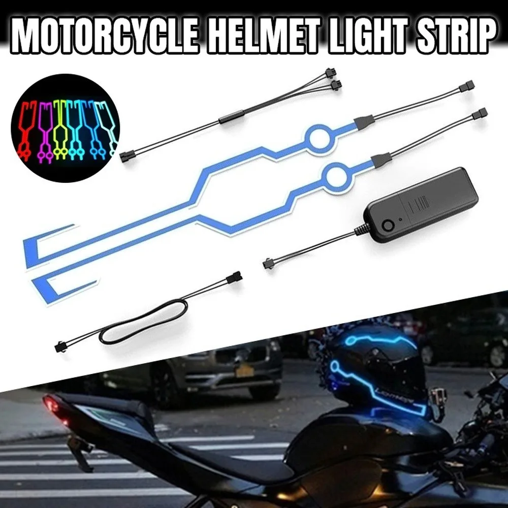 Мотоциклетный светодиодный шлем для ночной езды 4 режима комплект