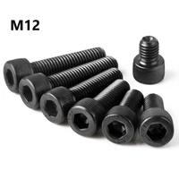 m12 bolt 12 9 grade alloy steel black hexgon socket screw m1216 20 25 80 90 100 110 120 130 140 150mm balck screw full thread
