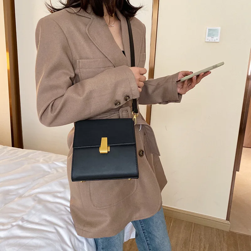 Стильный и простой матовый цветной флип на одно плечо сумка через | Багаж сумки