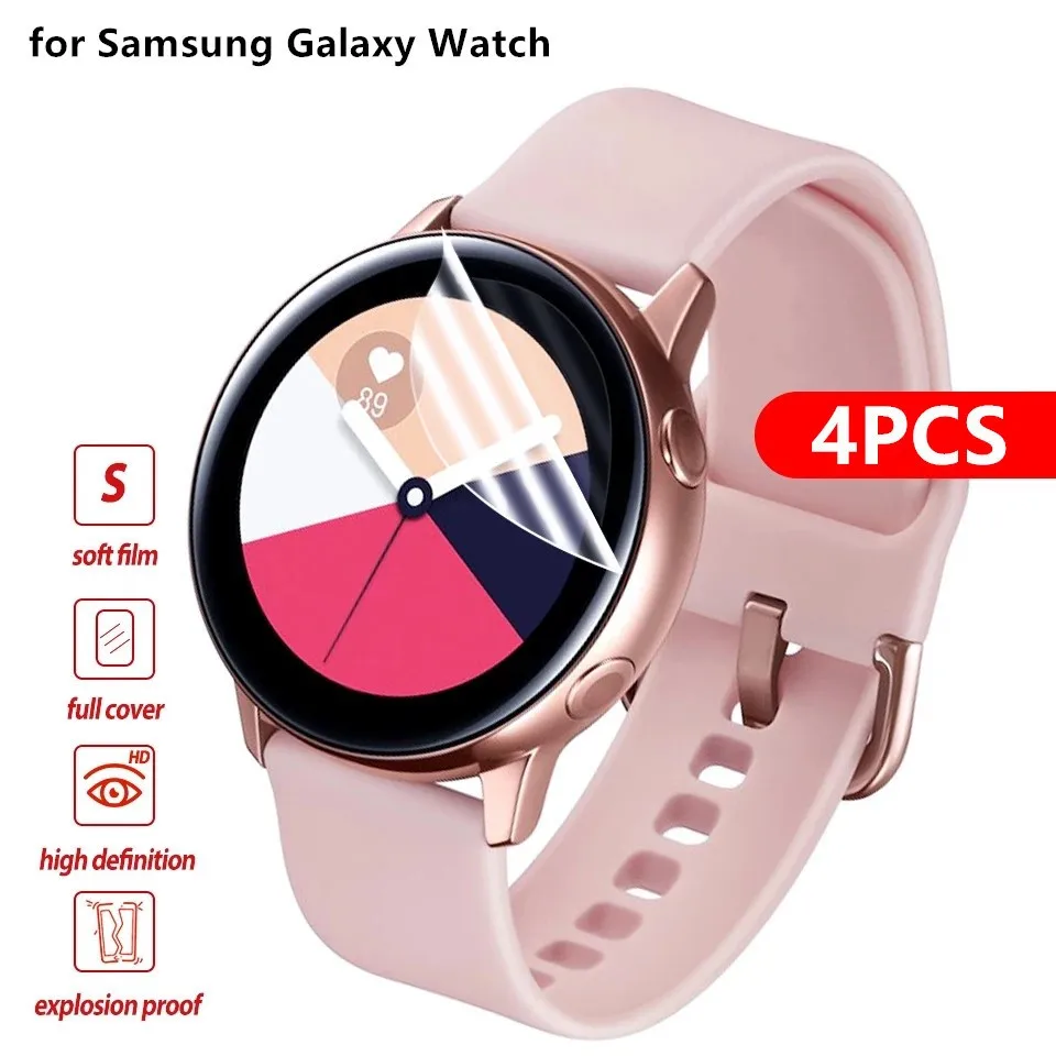 

4PCS Screen Protectors For Samsung Galaxy Watch Active 2 44mm 40mm 3D Ultra-thin Full Protective Film Smart Watch Accessories