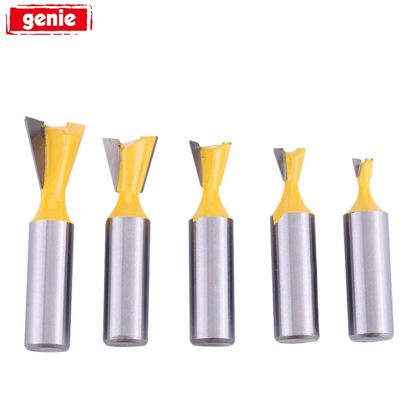 5 шт. ласточкин хвост шарнирные фрезы 1/2 дюйма хвостовик деревообрабатывающие 8 14