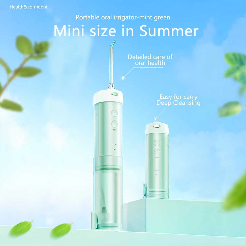 

5 Modes Oral Irrigator Water Flosser USB Rechargeable Water Floss Portable Foldable 300ml Irrigator Dental Teeth Cleaner