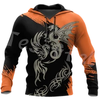 tessffel animal phoenix queen tattoo newfashion streetwear 3dprint menwomen harajuku pullover autumn long sleeve zip hoodies a5
