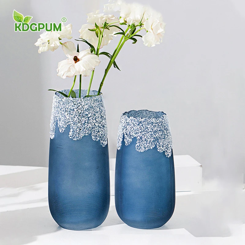 

Nordic ins simple frosted vase creative snowflake side living room ornament flower arrangement creative snowflake vase