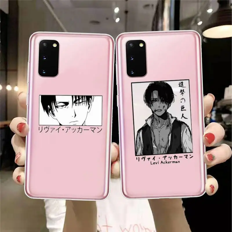 

Attack on Titan anime Phone Case Transparent For Samsung Galaxy S Note 8 9 11 20 10 Pro E LITE P Plus A81