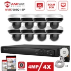 Hikvision OEM 8CH 4K NVR 4MP 4X PTZ-камера, IP-камера системы безопасности, IP-камера для наружной безопасности IP66 Plug  Play Hik-Connect APP P2P