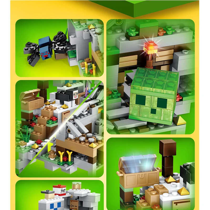 

1000pcs Bricks Creatored Technic Building Blocks Designer Mountain Cave Bricks Toys For Boys Kids