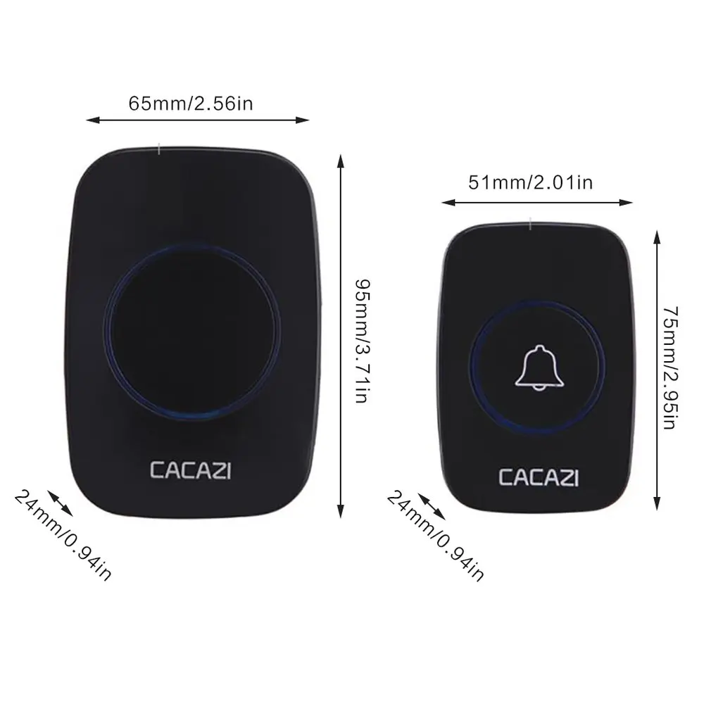 A10 черный беспроводной дверной звонок удаленный домашний противокражная