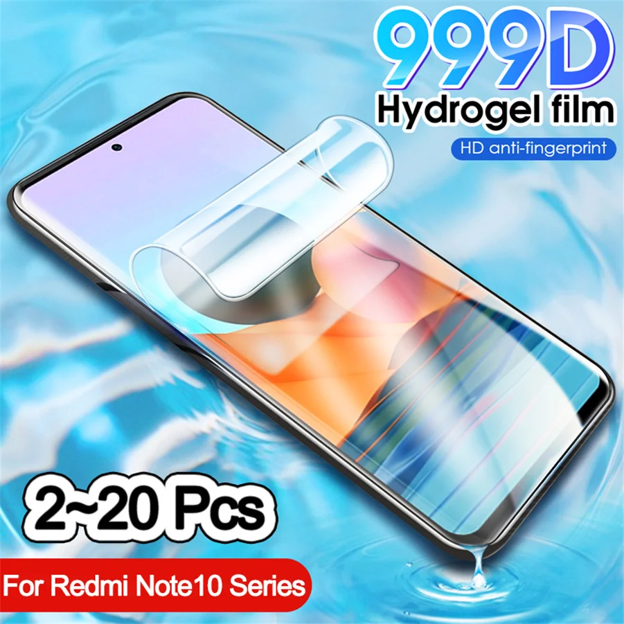 

2~20 pcs, hydrogel film for xiaomi 11t pro soft glass redmi note 10s xiaomi note 10 pro 5G screen protector redmi 10 hidrogel