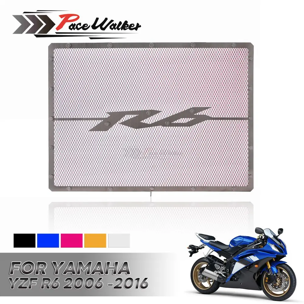 YZFR6 Aluminum Radiator Guard Water Tank Coolant Grill Grille Net Cover Protector for 2006-2015 Yamaha R6 YZF-R6 2007 2008 2009 |