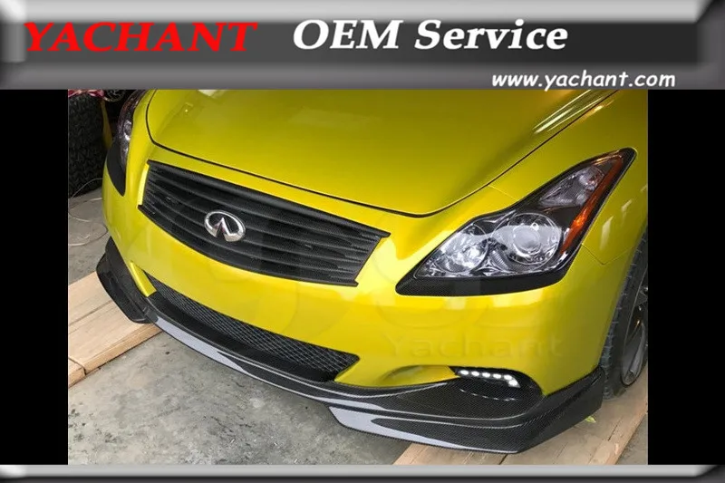 Автомобильный Стайлинг FRP волоконное стекло передний бампер для 2008 2015 Infiniti V36 G37 Q60