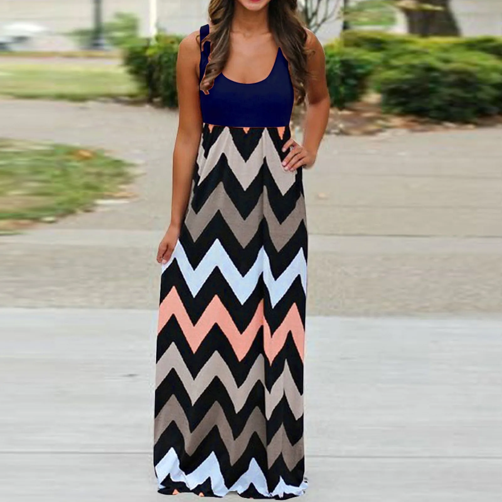 

Womens Striped Long Boho Dress Lady Beach Summer Sundrss Maxi Dress Plus Size Dress Modis Dress For Women Summer Dress Vestidos