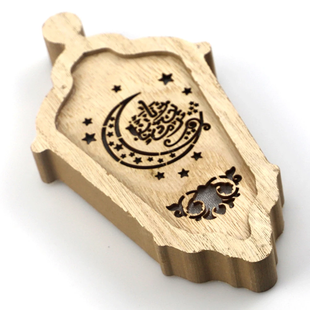 

Eid Mubarak Decor Ornament Light Eid Kareem Ramadan Decoration Moon LED Light Wooden Plaque Hanging Islam Muslim Party Decor