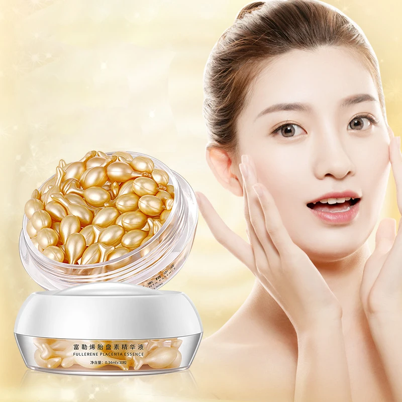 

30Pcs/Bottle Hyaluronic Acid Capsules Essence Moisturizing Anti-aging Face Serum Spot Removing Whitening Cream Face Care