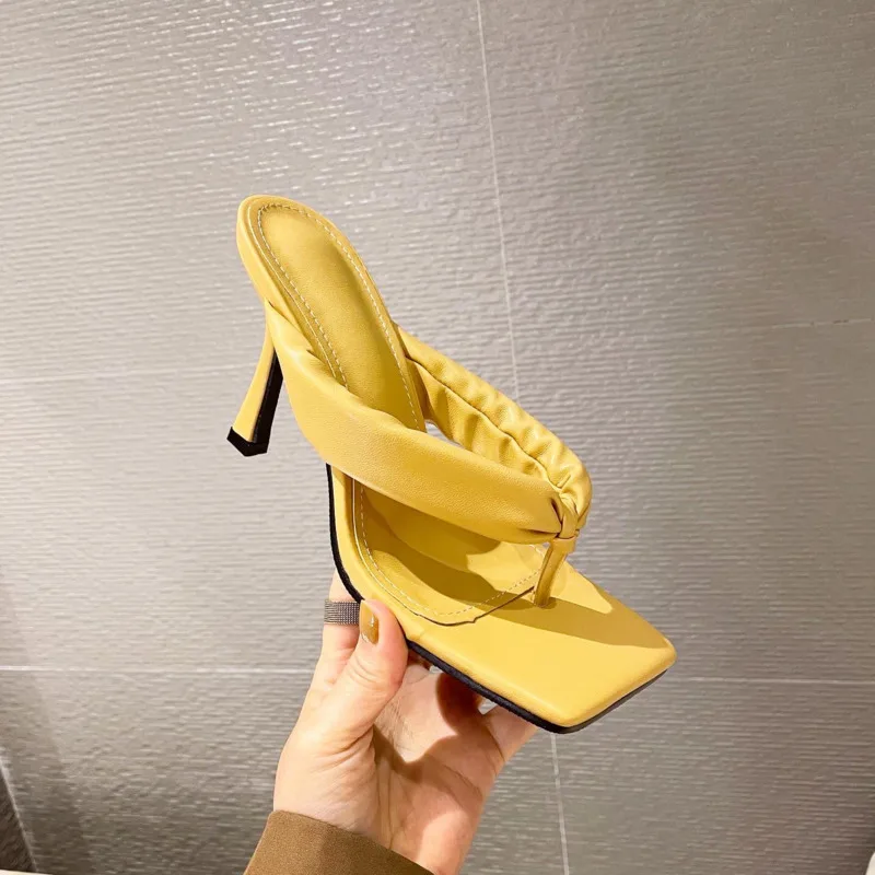 

Women's Sandals Summer Fashion Shoes 2021 New Slippers Ladies Sexy High Heel Female Simple Beach Sandals Soft Bottom Square Toe