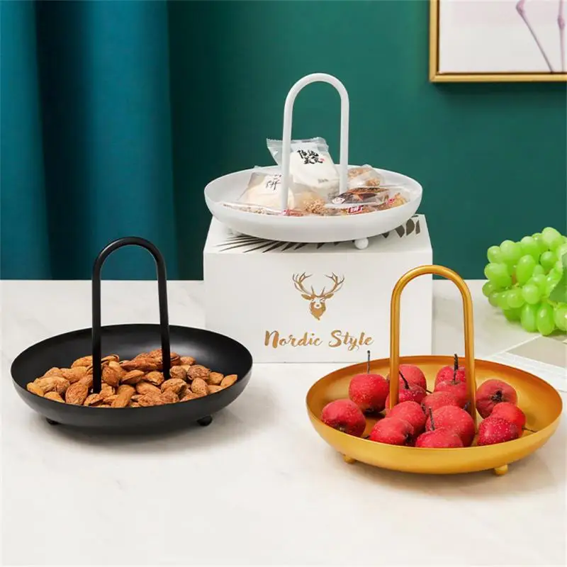 

Desktop Storage Tray Fruit Dessert Candy Dish Cake Plate Jewelry Display Cosmetic Organizer Plates Home Table Decoration Trays