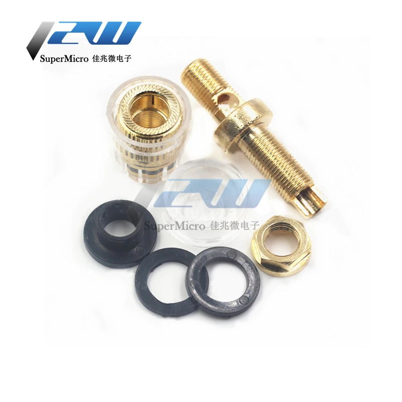 Позолоченный медный разъем типа банан 8 мм усилитель резьбы средний динамик