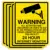 Предупреждение ная наклейка для камеры видеонаблюдения, ПВХ, водонепроницаемая - изображение