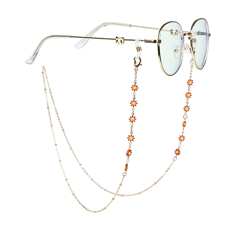 

Cute Female Anti-lost Mask Chain Multifunctional Glasses Hanging Rope For Women Girls Cartoon Cute Chrysanthemum Glasses Chain