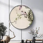 Настенные картины в традиционном китайском стиле с цветами, деревьями, птицами, плакаты, принты для гостиной, дома, офиса, картины на холсте, Декор