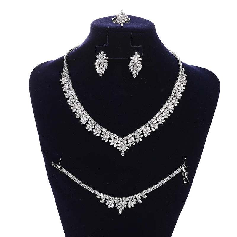 Набор украшений, великолепное винтажное женское ожерелье, браслет, кольцо, Женское кольцо, украшение BN8074