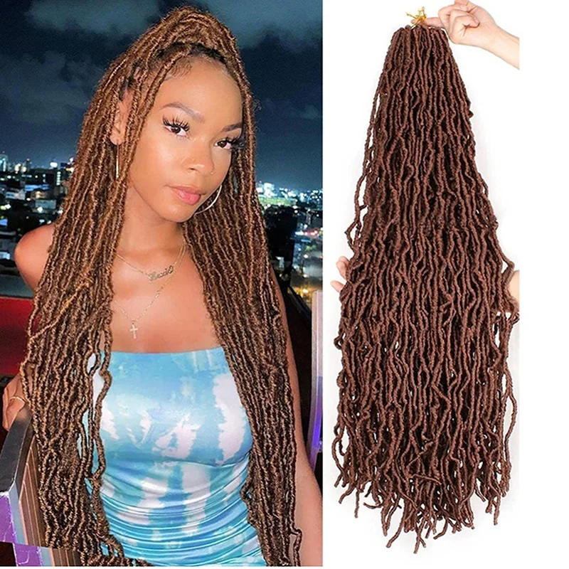 

Faux Locs Crochet Hair 36 Inch Long Soft Faux Locs Braids Beauty Curly Dreadlock Synthetic Braiding Hair Extensions For Woman