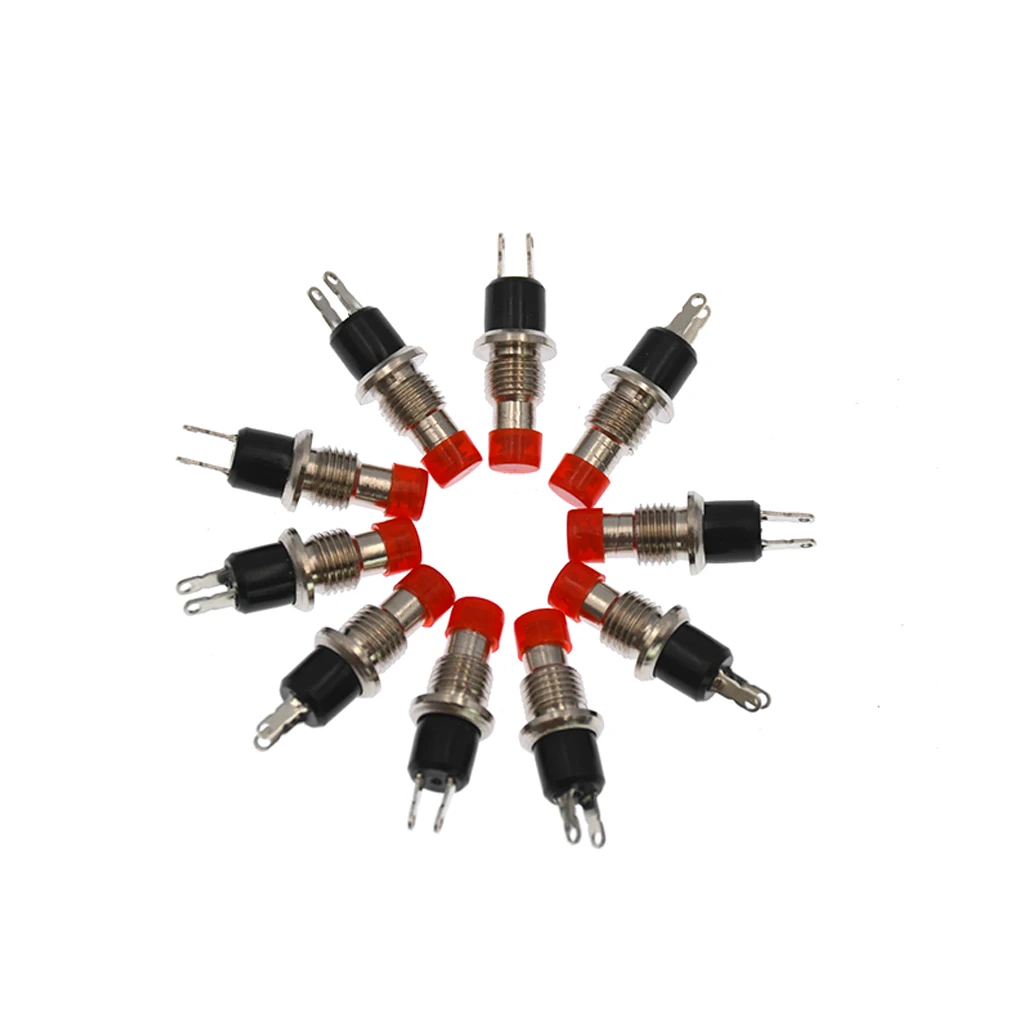

10pcs Momentary Reset Switch for Model Railway Hobby Normally Open Micro Control Switches with Red Key Portable Toy Accessory