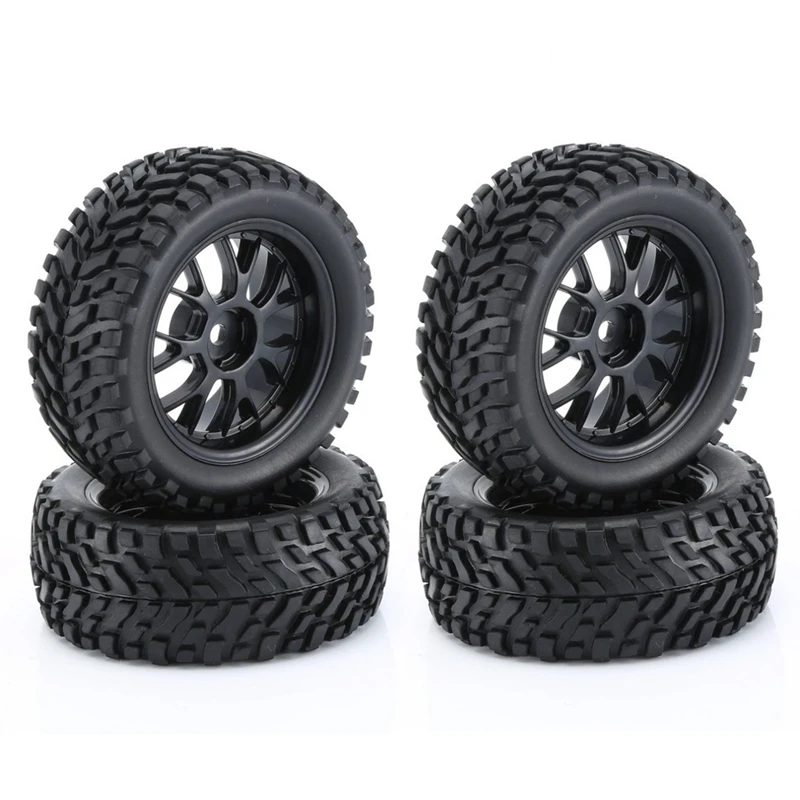 

4Pcs 75mm Wheel Tyre with Foam Inserts for Wltoys 144001 124019 RC Car Upgrade Parts 1/14 1/16 Scale Off Road Buggy