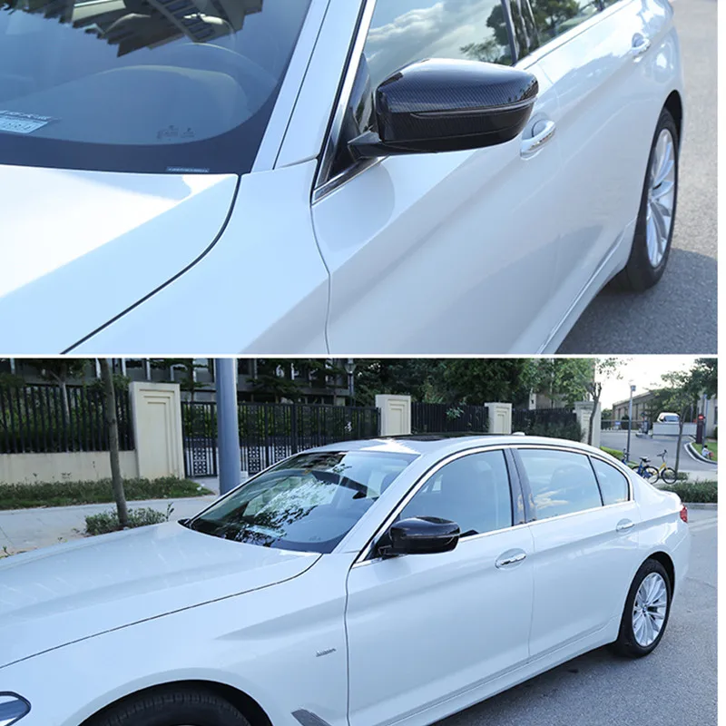 2 шт. отделка для зеркала заднего вида из углеродного волокна BMW 5 серии 2018 G30 G32 G31