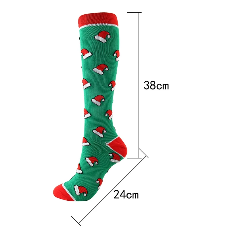 

6 pairs Christmas Compression Socks Nylon Stockings Specializes Outdoor Cycling Fast-drying Breathable Adult Sports Socks New