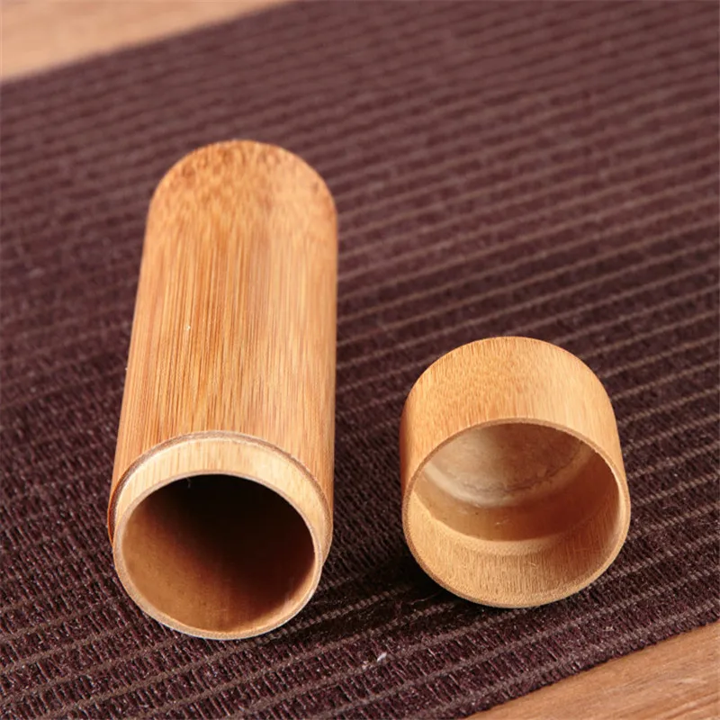 Творческий бамбука путешествия Чай Caddy Портативный небольшой запечатанный банок