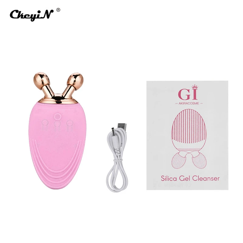 

Electric Waterproof Low Noise Deep Face Clean Brush Massager Roller Skin Firming Lifting V Shape Facial Cleaning Brush Skin Care
