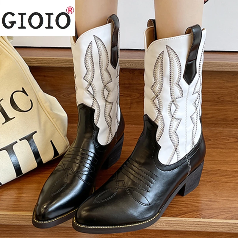 

Модные Ботинки Martin, женские современные ботинки, Осень-зима, женская обувь с острым носком на квадратном каблуке, женские весенние ботинки ч...