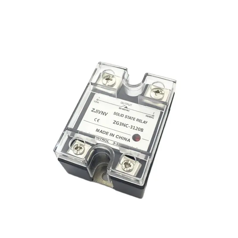 

SSR high voltage single phase DC control AC Solid state relay 120a, input 3-32vdc, output 90~480vac,ZG3NC-3120B