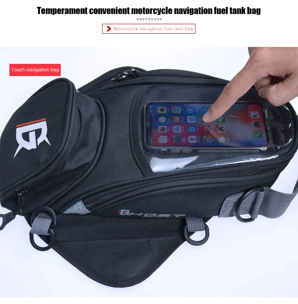 GHOST RACING 4.5L сумка на топливный бак мотоцикла для мобильного телефона спортивный