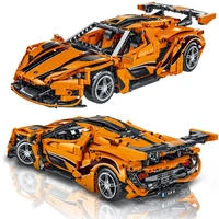 meoa 114 high speed racing car building toys for boys 1397pcs orange famous super sport car building blocks moc bricks gifts