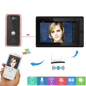 7 inch wired wireless wifi ip video door phone doorbell intercom aluminum alloy ccd 1000tvl wired camera app unlock free global shipping