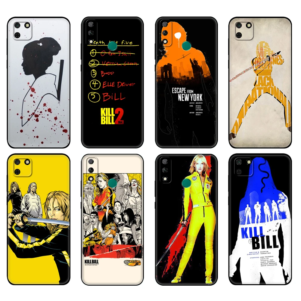 Черный чехол TPU для Huawei Y9S Y6S Y8S Y5P Y7P Y8P Y5 Lite Prime Y6 Kill Bill Darth List Five Classic Geometric Print On.