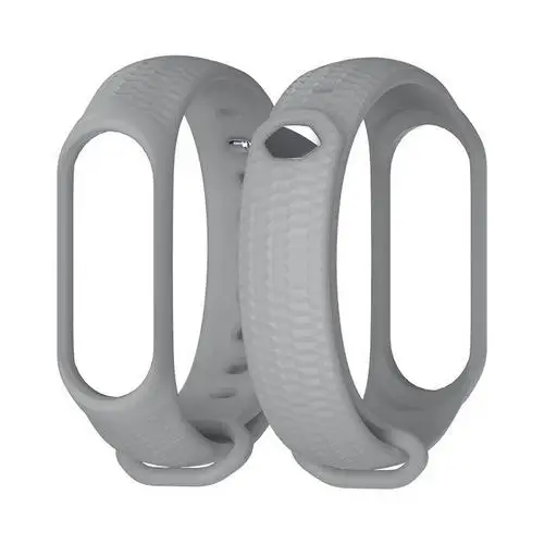 gray Мягкий Красочный геометрический узор для mi Band 4 аксессуары Pulseira mi band 4 спортивный силиконовый браслет ремешок для Xiao mi Smart Watch - Цвет: gray