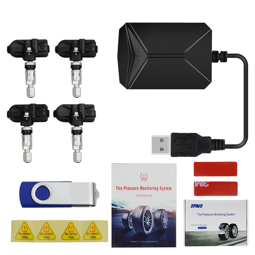 Автомобильная система контроля давления в шинах TPMS для Android навигации с 4
