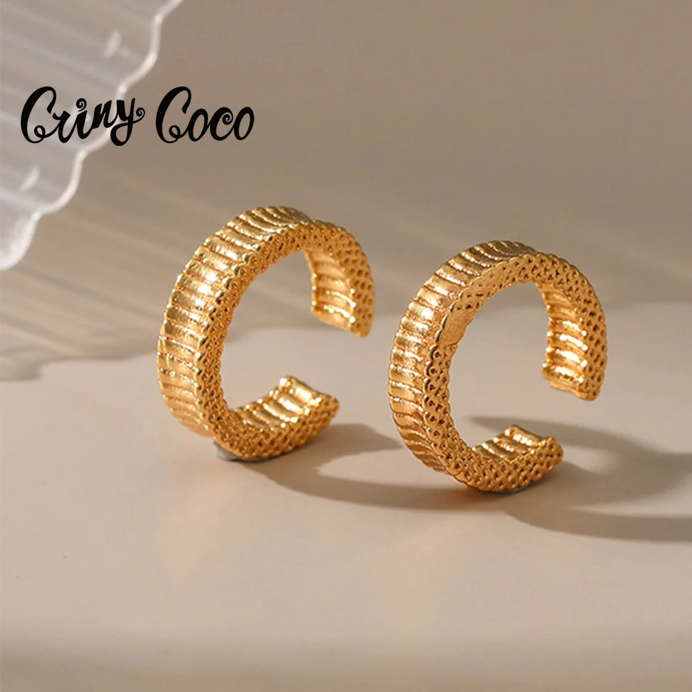 

Cring Coco Hawaiian Fashion 2021 New Design Women's Ear Bone Clip No Pierced Quality Earrings Women Jewelry Simple Open Earring