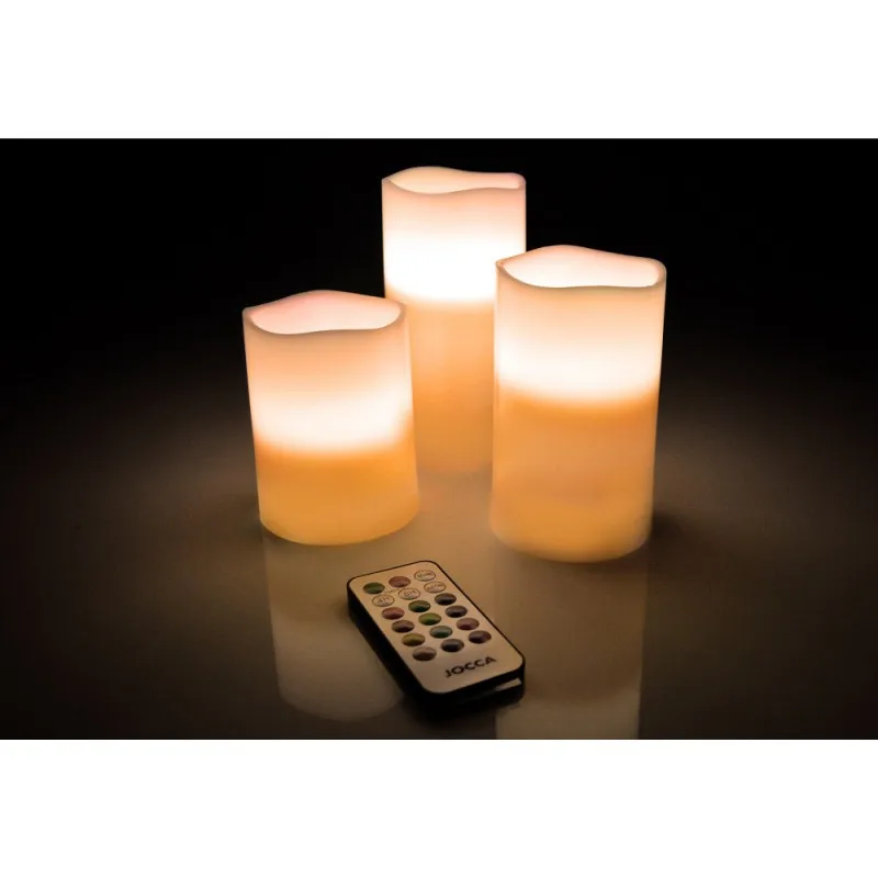 3 Electronic JOCCA candles with colorful LED light. Lamp. Lighting. Romantic and creative holiday home decoration | Дом и сад