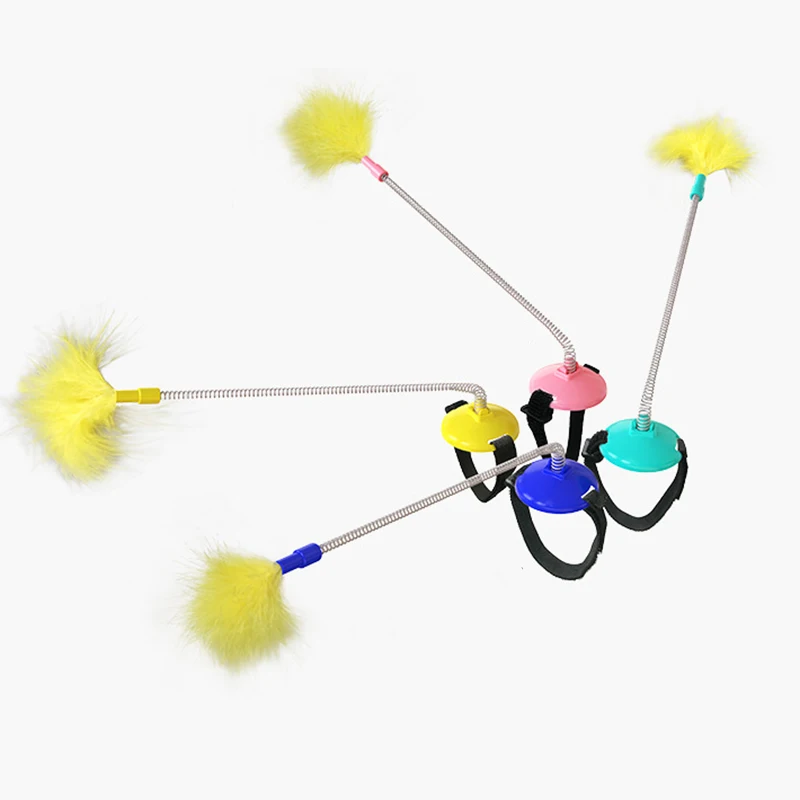 

Забавные интерактивная игрушка для кошек трость для питомца с вращающимся пером кошачьи игрушки, игрушки для домашних животных Прямая пост...